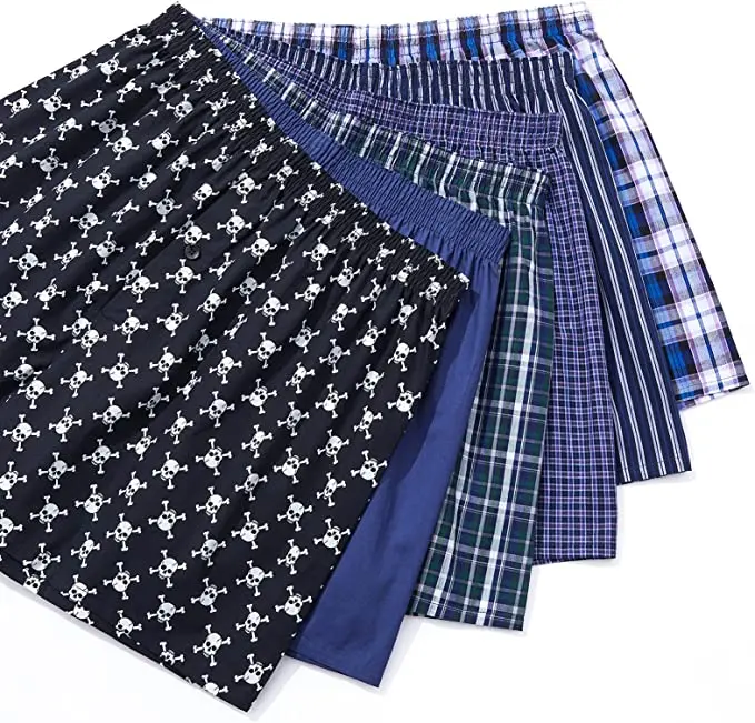 Men underwear wholesale 6 in 1 pack multi colors boxer homme coton 100% premium cotton underpants boxers for men high quality