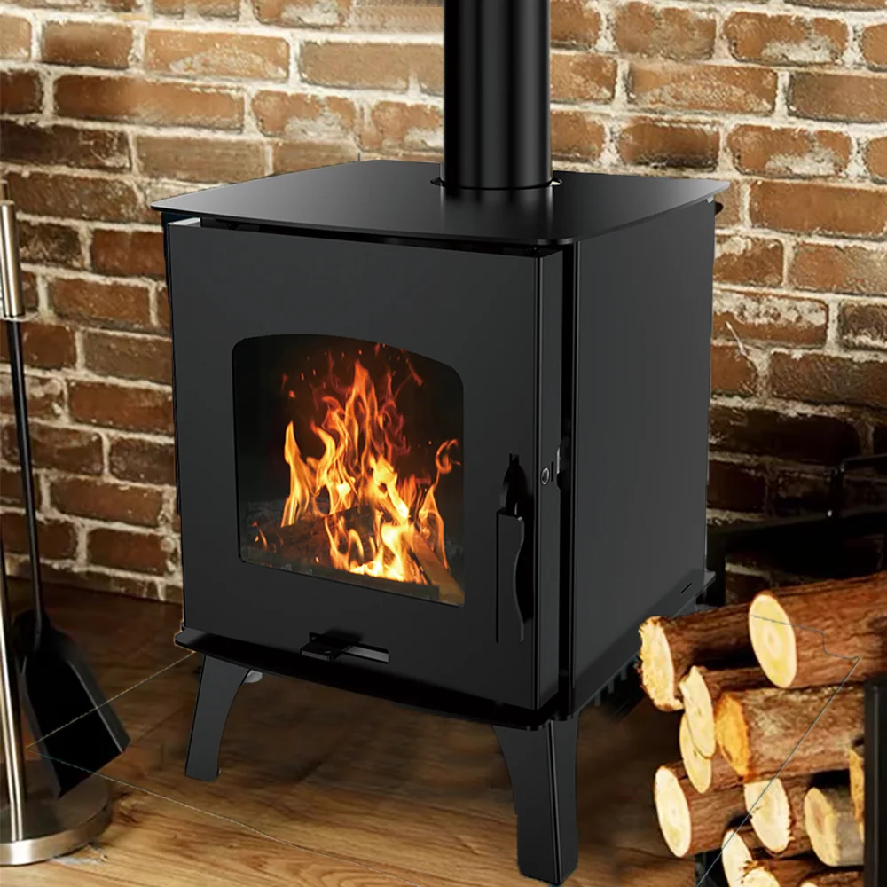 Wood Stove  Explosive Models freestanding Premium black mini Wood Burning Stove indoor adjustable air intake wood fireplace