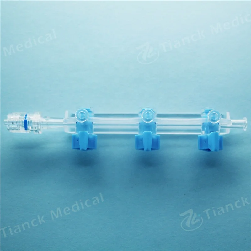 Медицинские товары для одноразового использования Tianck Фабричный сердечно-сосудистый интервенционный ангиографический коллектор