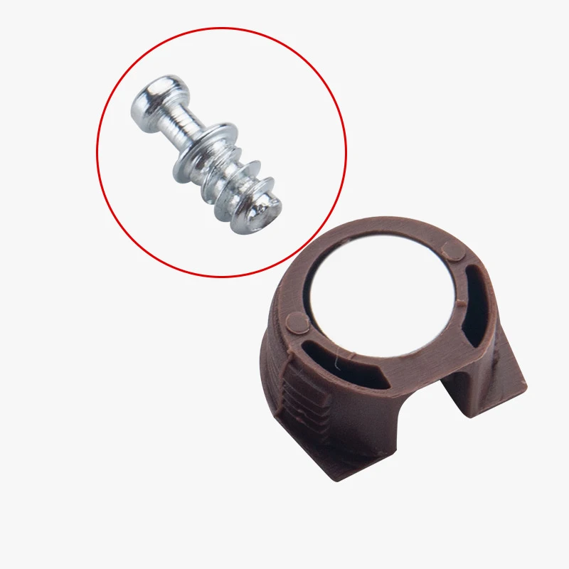 Shelf Support Holder Pin Peg With Screws U Shape Furniture Connecting Fitting White Thickened Three-in-One Plate Support