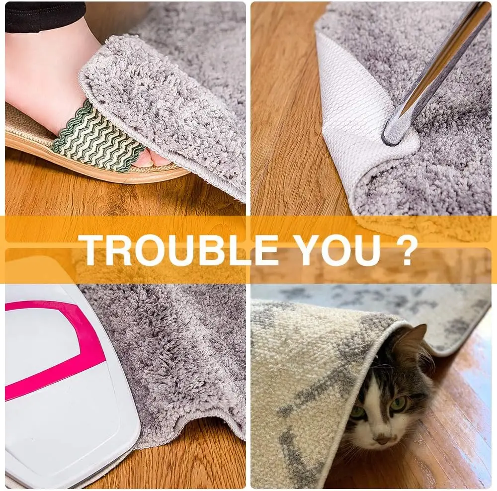 Rug Pad Gripper, Washable Grippers for Rug, Vacuum TECH- New Materials to Non Slip Rug Pads for Hardwood Floors
