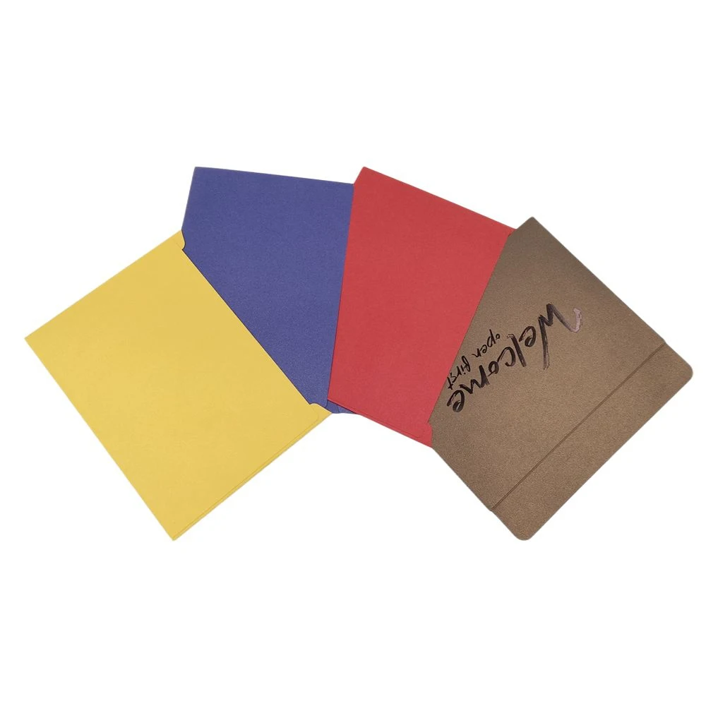 Custom Matt White Art Paper Kraft and Cardboard Envelopes with Thank You Card Embossed Logo for Fashion Brands