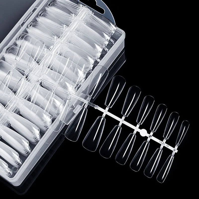 Full Coverage Almond Nail Forms Finger Extension False Nails Quick Build Nail Art Mold Tips