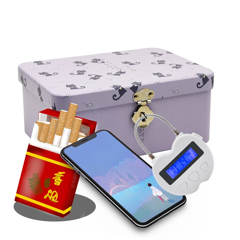 Anti addictive time lock to limit playing mobile phone and ipad lock  Timer Alarming Padlock
