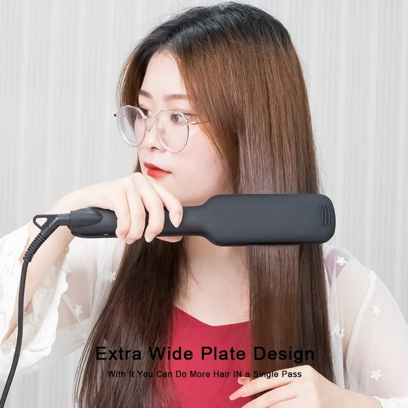 Wide version infrared hair straightener splint for household fast flat iron hair straightener