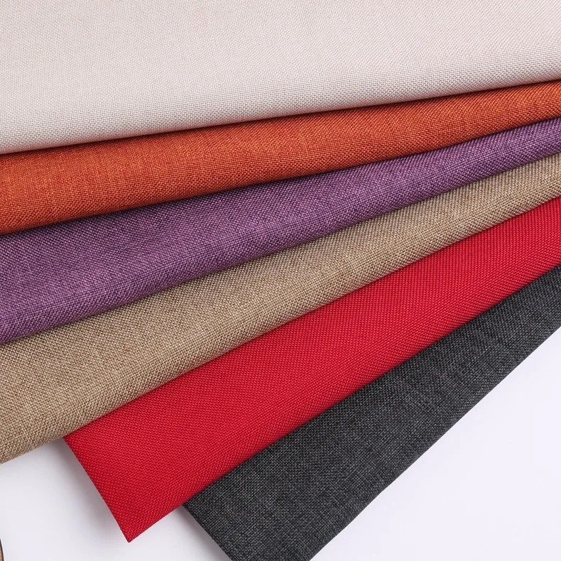 Factory Direct Sale Polyester 600d Cationic Imitation Linen Fabric Waterproof Oxford Fabric For Sofa Seat And Travel Bag