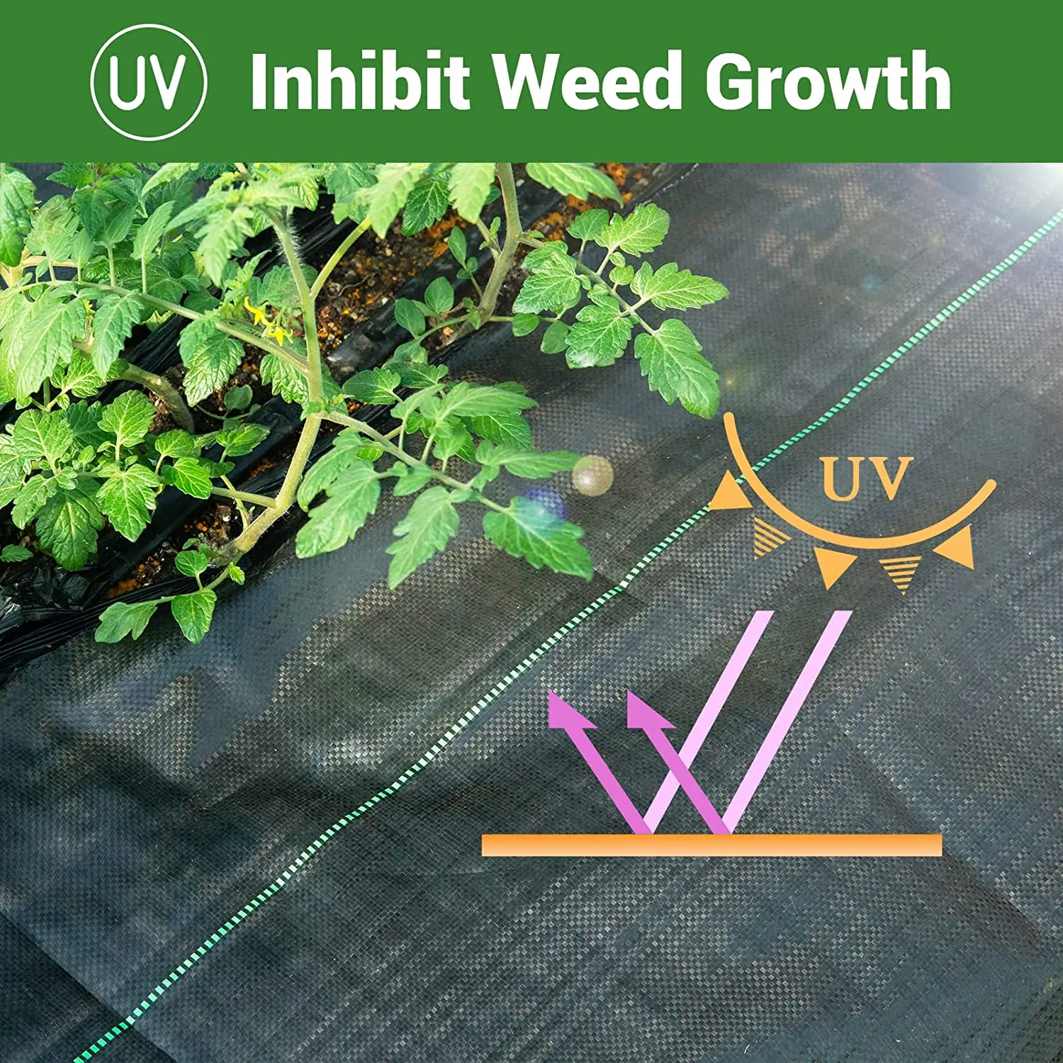 Agricultural Weed Barrier Mat Landscape Fabric Garden Fabric Ground Cover Weed Control Mat Outdoor Weed Mat Garden Lawn Fabric