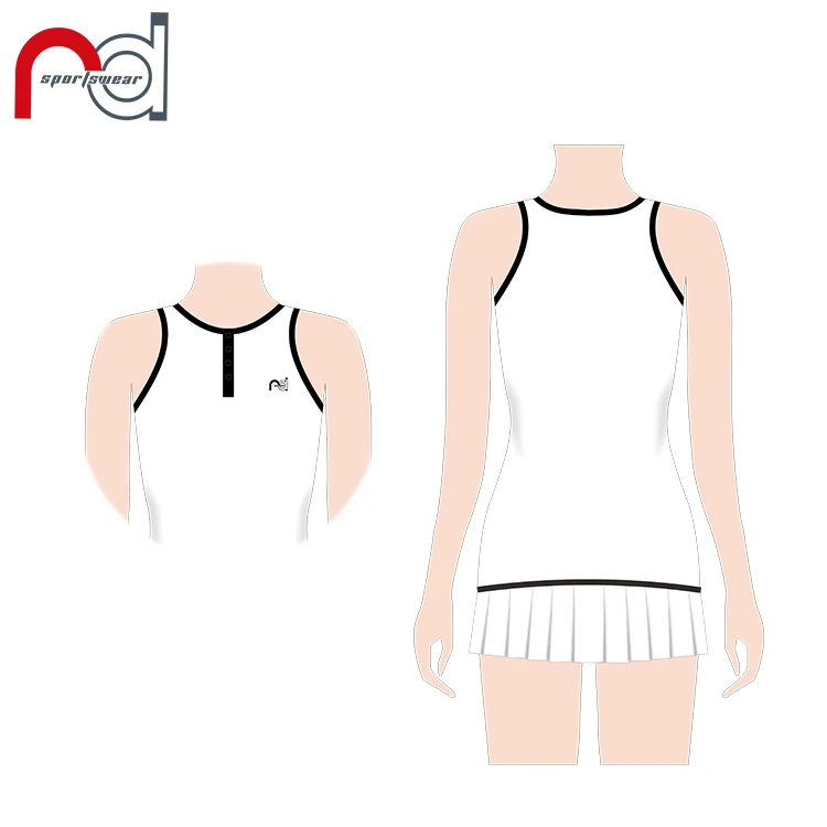 Free Custom Logo Sportswear Women tennis skirts  one piece Women Tennis Dress