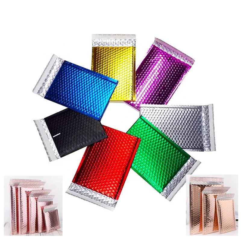 custom printed logo designs Express postal bags pink bubble mailer mailers envelopes shipping padded packaging bags