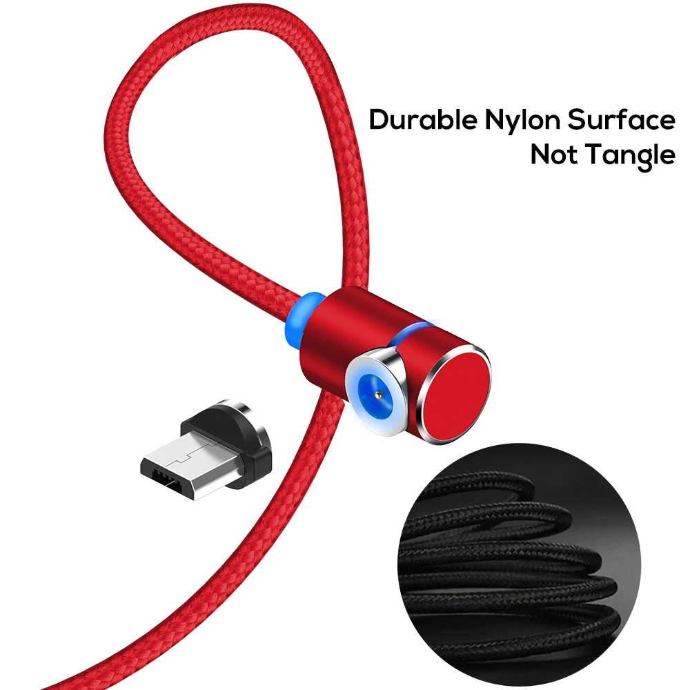 
Custom Logo AM30 1M 3 in 1 High Quality 90 Degree Magnetic Cable (L type) For Phone 