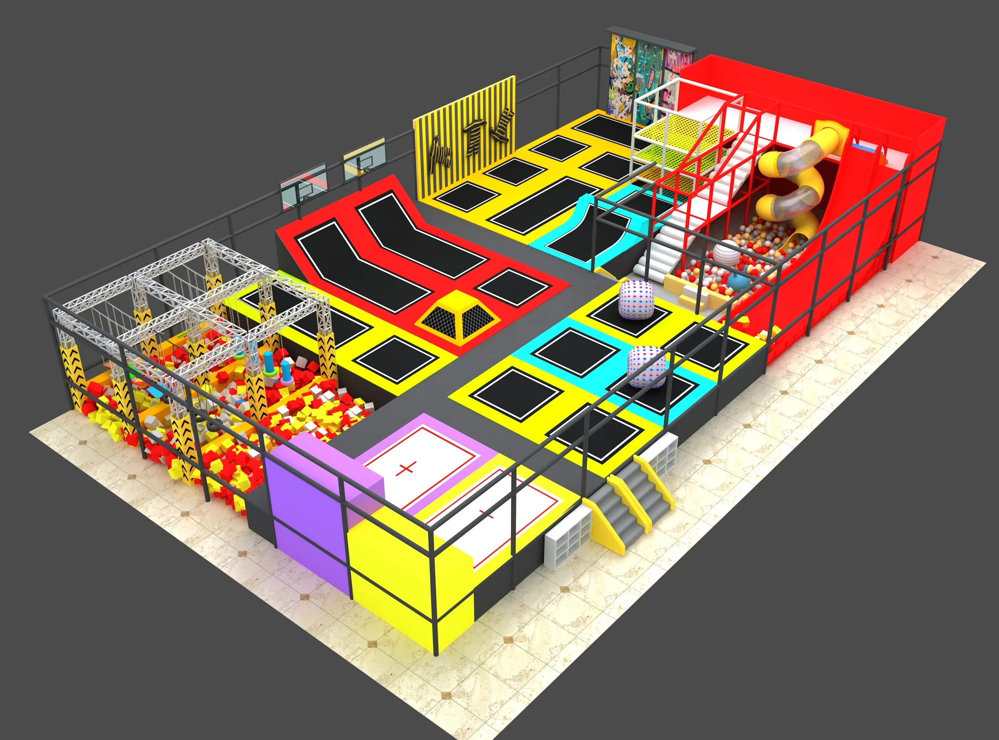 Commercial Jump Trampoline Indoor Trampoline Parks Equipment Bungee Trampoline Park for Kids And Adults soft play equipment maze