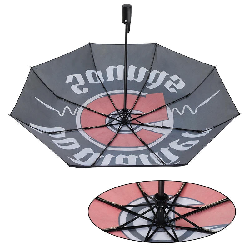Automatic Three Folding Foldable Portable Sun Travel Umbrella Customized Design Full Digital Print