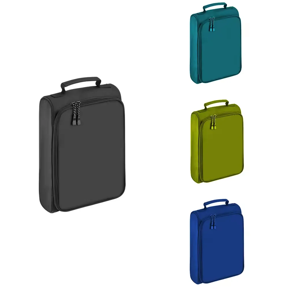 2023 hot sale Black Golf Bag Waterproof Zippered Shoe Carrier Sports Bag custom Golf Shoes Storage Bag