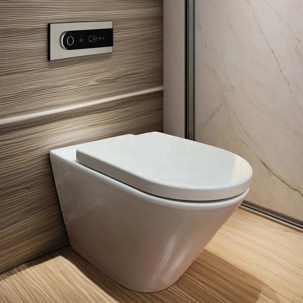 STC Portable Toilet Easy to Move Customizable One-Piece Ceramic Washroom with P-Trap & S-Trap Floor Mounted for Mobile Home Use