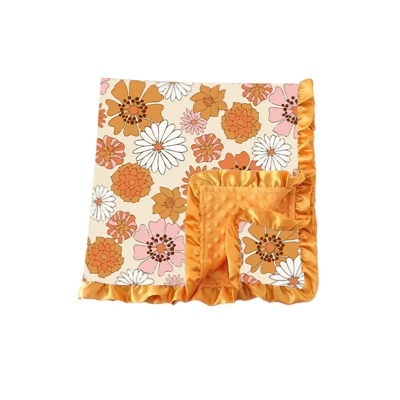 100 poliester sublimation  reversible super plush  2 layer fleece  baby wrap dot swaddle snap minky blanket