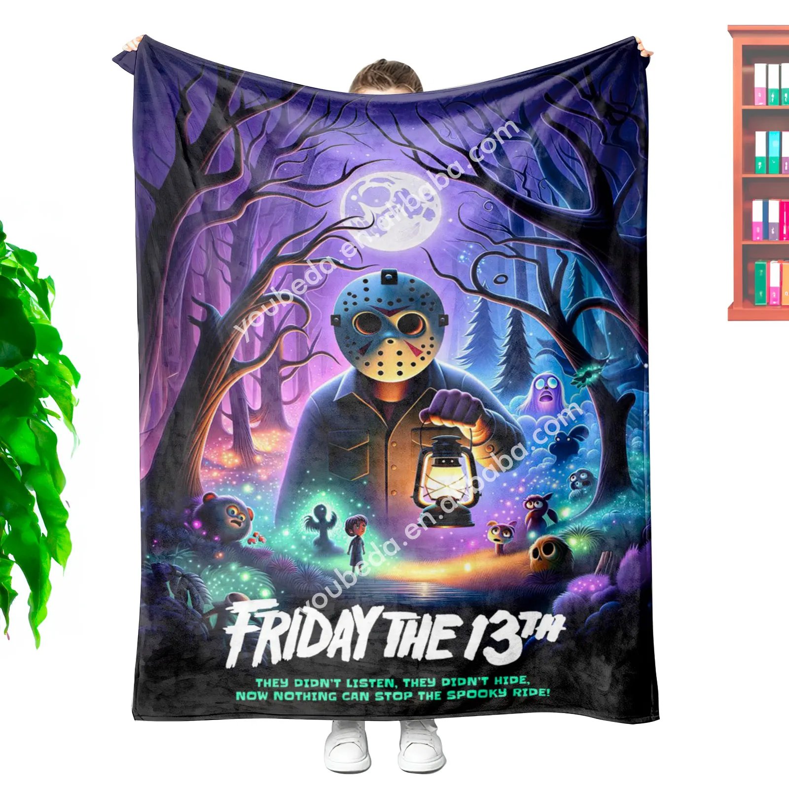 Personalized custom Horror Movie character Fleece Blanket Halloween Scary Gifts for Christmas