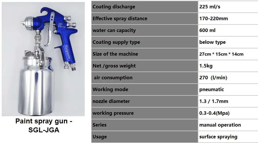 1.3mm 1.5mm 1.8mm Spray Gun air spray Gun coating sprayer