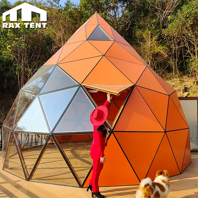 Exclusive 6M Peach Shape Glamping Tent Hotel with Shower and Toilet