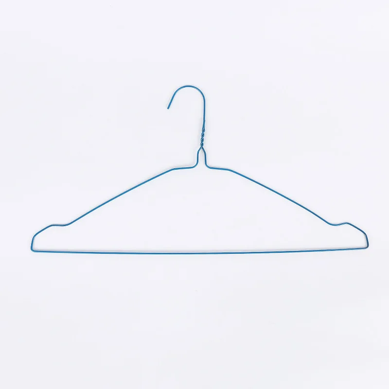 16' Laundry Wire Clothes Hanger Lightweight Dry Cleaner Hanger with blue white color