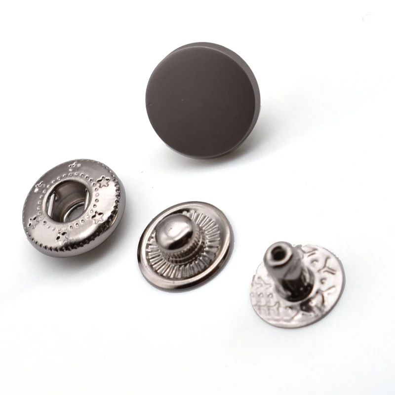 Oem Decorative Accessories Logo Round Press Shirt Bag Cloth Zinc Alloy Cover Custom Metal Snap Buttons For Clothes