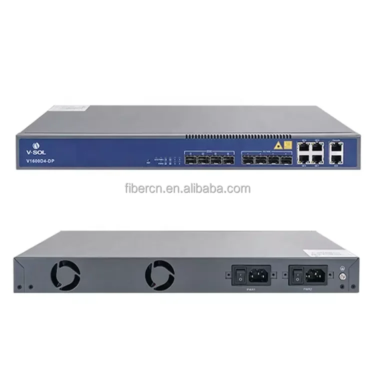 olt vsol 4 port 8 port epon v sol V solution Epon 10G layer 3 OLT with PX20++ PX20+++ 8db 9db support 256 onus Layer 3 switch
