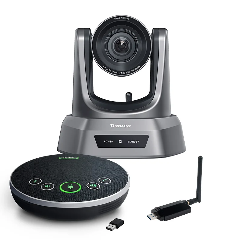 10x optical zoom USB3.0 Video collaboration system conference PTZ camera with BT speakerphone microphone