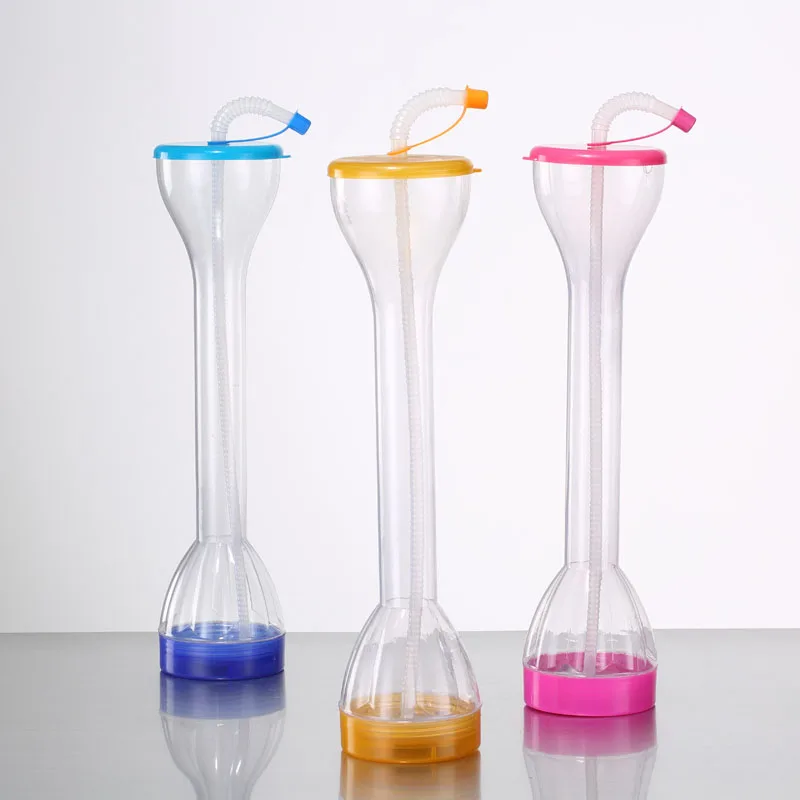 Drinking Juice Different Color Light Up Plastic Cups 24oz/700ml Led Slush Yard Cups For Party
