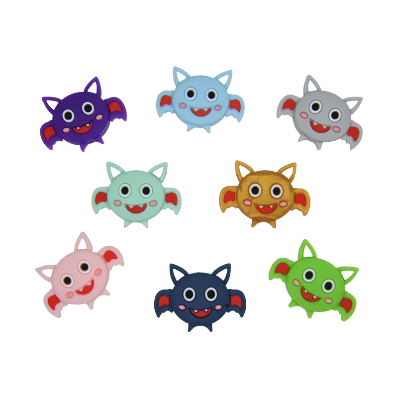 He Sheng Animal 19mm silicone focal teether toys beads for pens kids keychain making Baby teethers