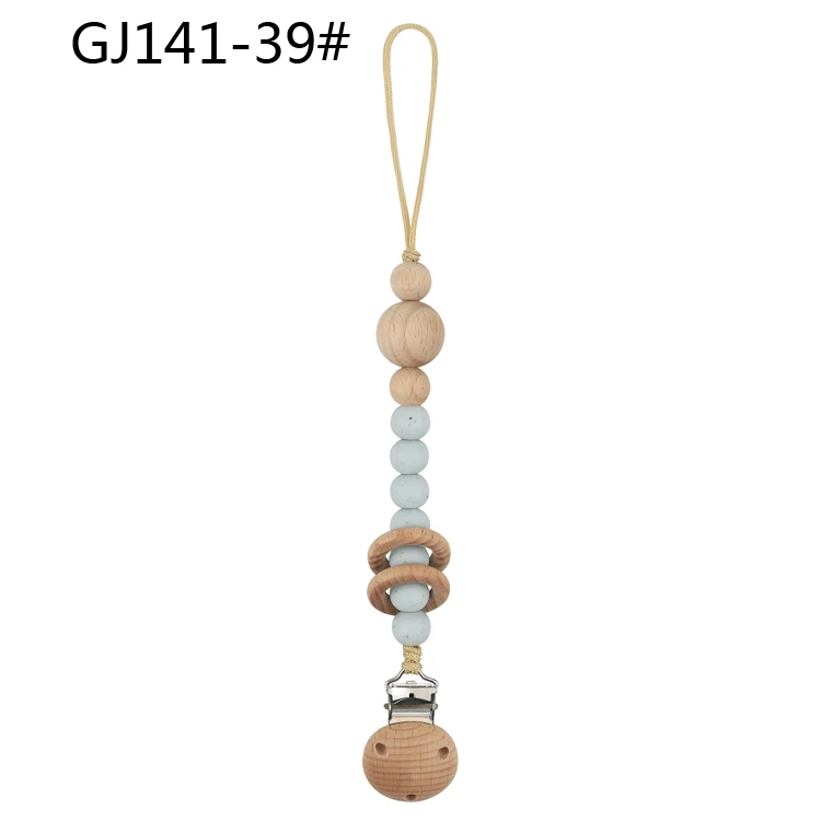 Baby Pacifier Chain Clips Dummy Holder Nipples Clips Silicone Teething Chain Teether Pacifier Chains Holder Newborn Toys