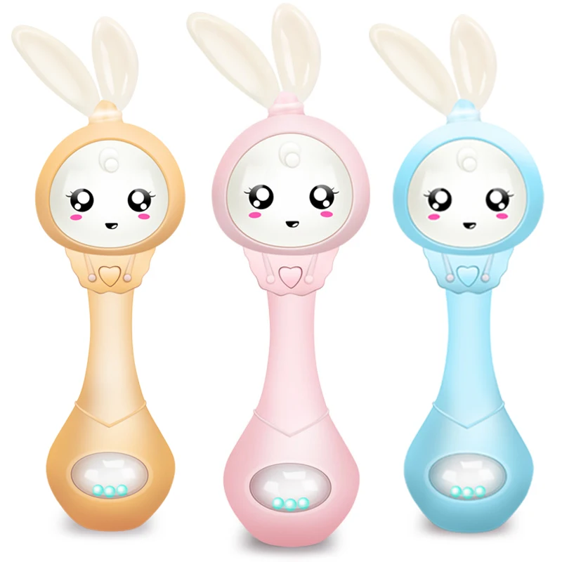 Детский прорезыватель погремушки игрушки для От 0 до 3 лет детские руки погремушка электрический звонок с музыкой и свет