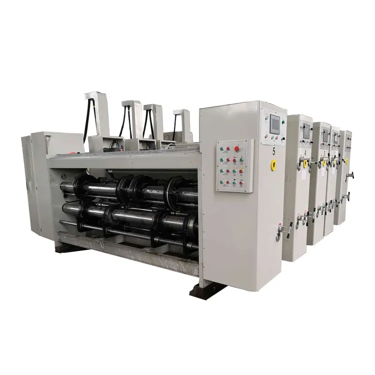 
5 ply corrugated box flexo printer rotary slotter die cutter machine 