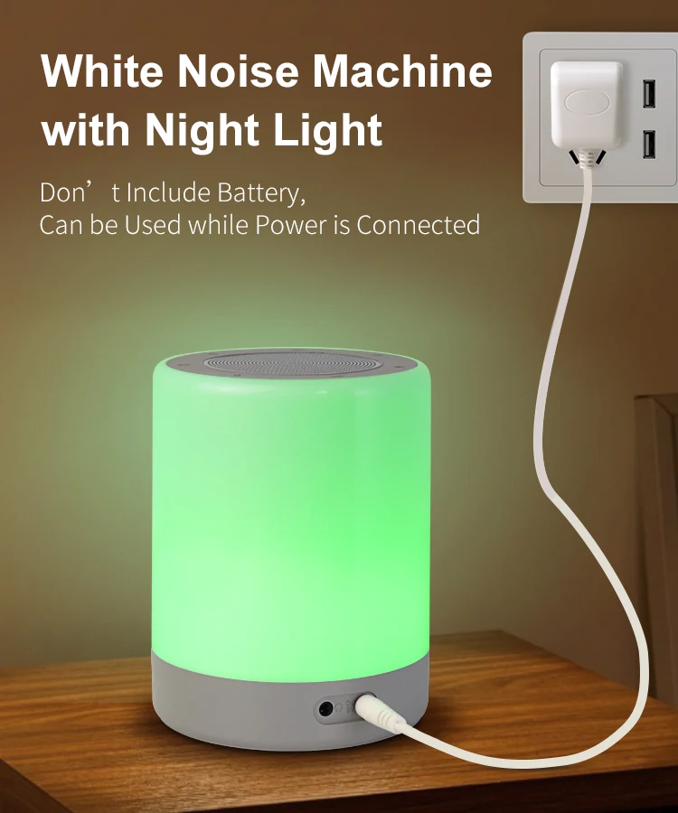 wholesale led touch night lamp white noise machine home sleep theatre system portable night light led white noise sleep machine