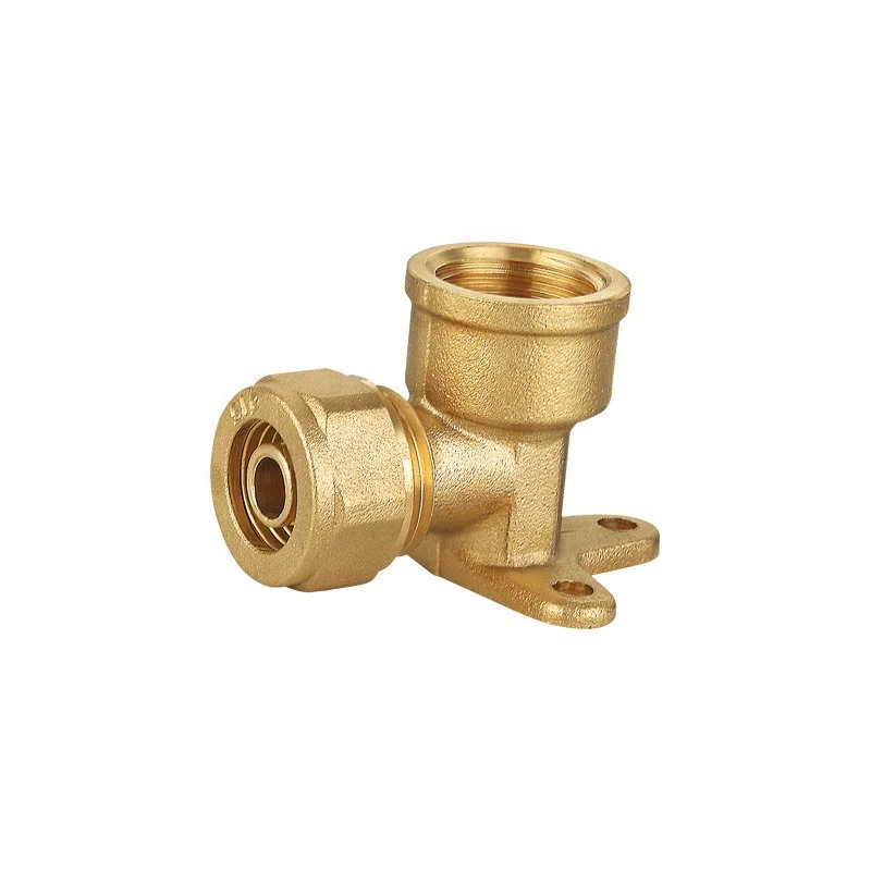 16mm brass female thread compression tee pex pipe coupling fittings