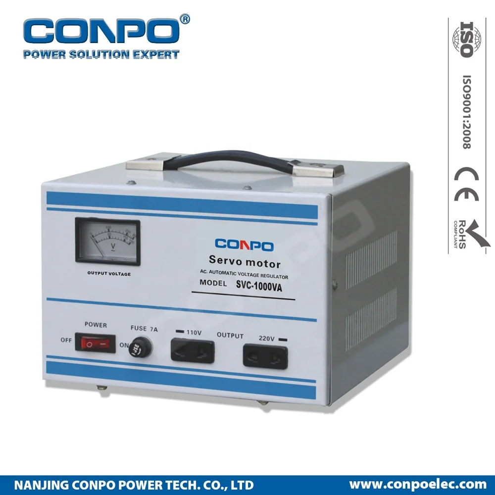 SVC-2000VA(new) 2KVA Single Phase Servomotor-type high accuracy AC Automatic Voltage stabilizer regulator AVR 220V/110V, CE RoHS