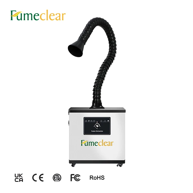 Fumeclear hepa air purifier smoke absorber industrial air purifier knob Versatile& efficient mobile fume extractor