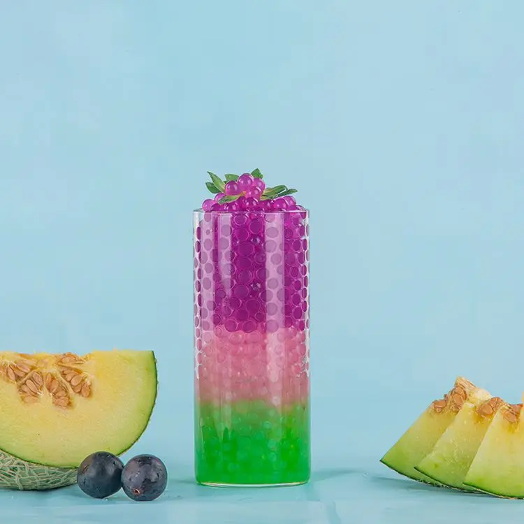 China Made 3kg Round Bubble Tea Raw Material Blueberry Fruit Flavor Burst Beads, Used in Cold Drinks, Cakes and so on