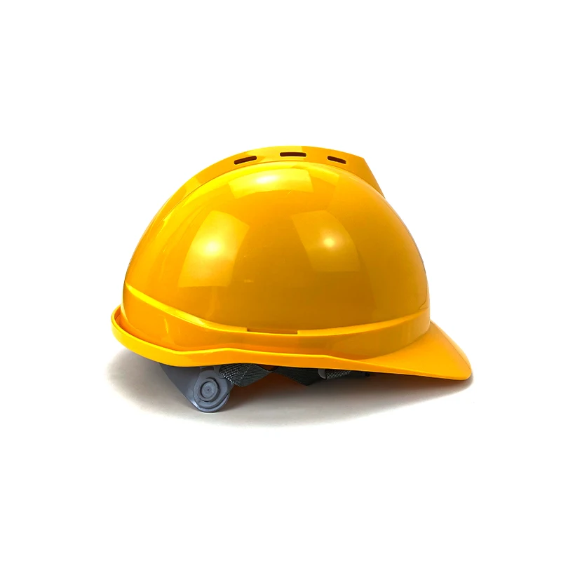 SATA V-Top ABS Standard Safety Helmet Wide Brim HDPE Head Protection Construction Industry Yellow TF0202Y30mm Universal Slot