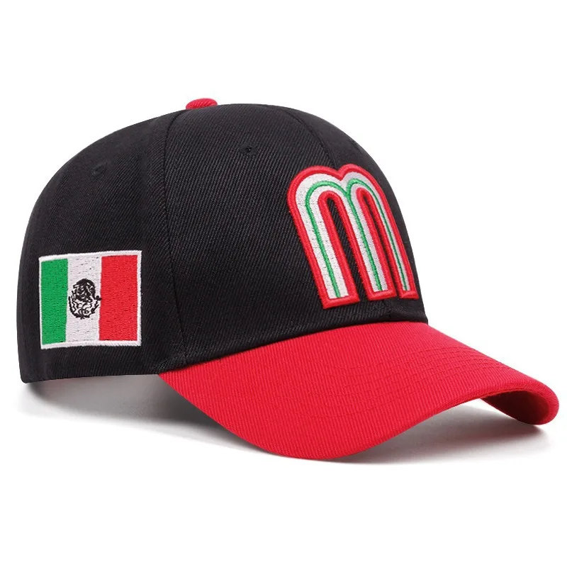 Hot Sale New Product Sun Visor Adjustable Baseball Caps Mexico Flag Embroider Hats