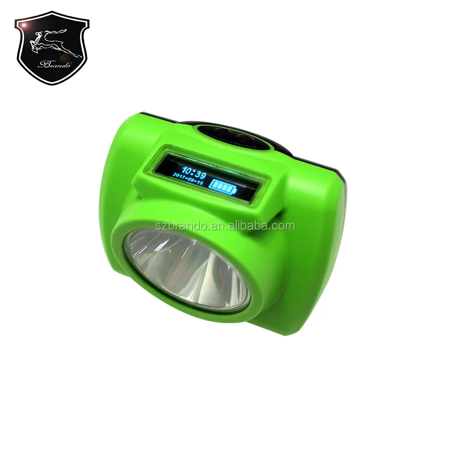Miner Helmet Light with customized OLED display Headlight for mining IP68