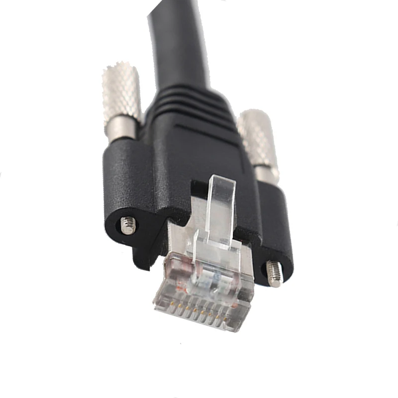 cat6a Extra soft shield ethernet cable RJ45 8P8C with screws lock Patch Cable Utp Patch Cord Rj45 Cable