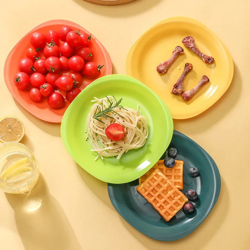 Plastic Wedding Party Snack Candy Salad Promotional Gift Square Plates For Holiday