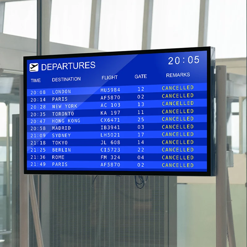 Indoor Wall Mount Touch Screen 43inch 55 inch Customized Digital Signage With CMS for Subway Stations elevators