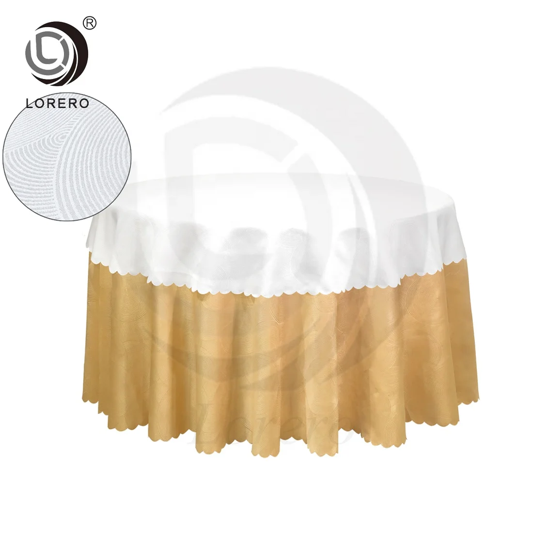 High Quality wedding party home hotel banquet polyester decorative round table cloth
