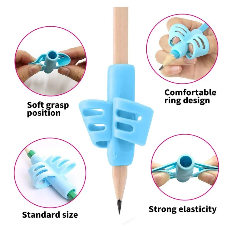 for Kids Learn Write Soft Silicone Candy Writing Aid Grips Trainer Posture Correction Universal Used Pencil Grip