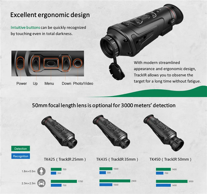 guide TrackIR35   Handheld Thermal Imaging Monocular Scope for Hunting, Infrared Thermal Night Vision Scope with