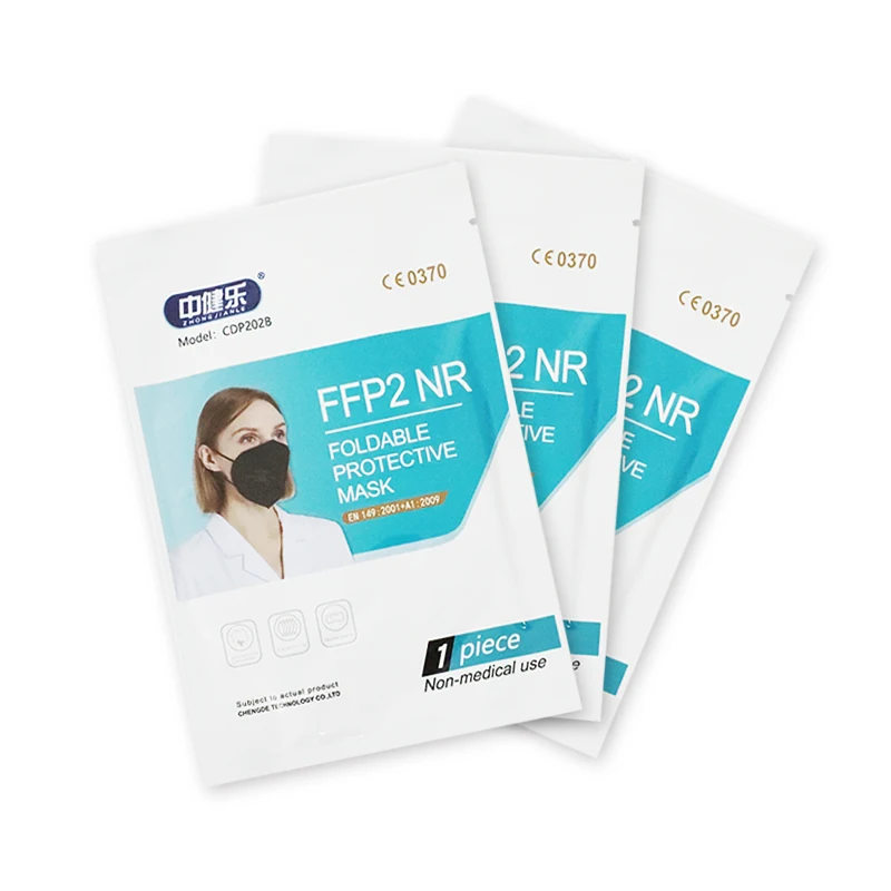 ZHONGJIANLE Reusable Printed KN95 Disposable Black FFP2 Face Masks With Designs