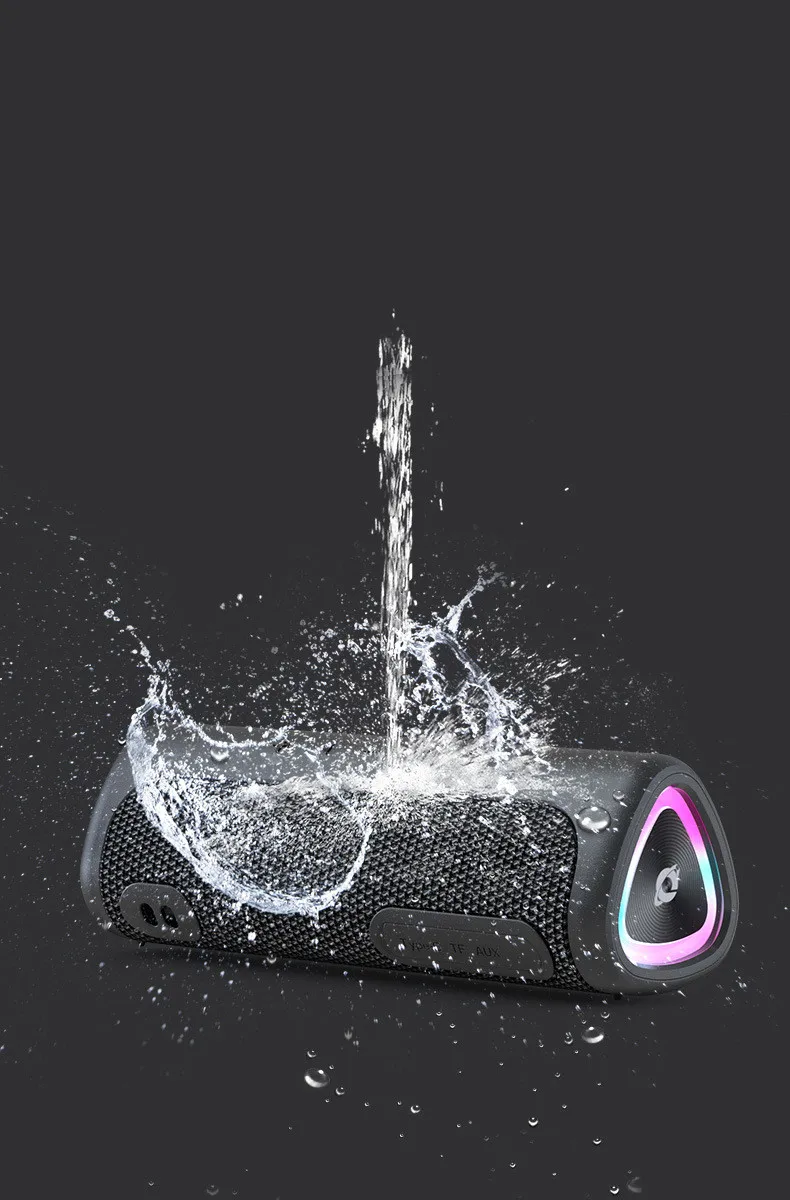 Portable Small Metal Cool LED Light  Blue Tooth Retro Waterproof Mini Amplifiers And Speakers Power Mixer