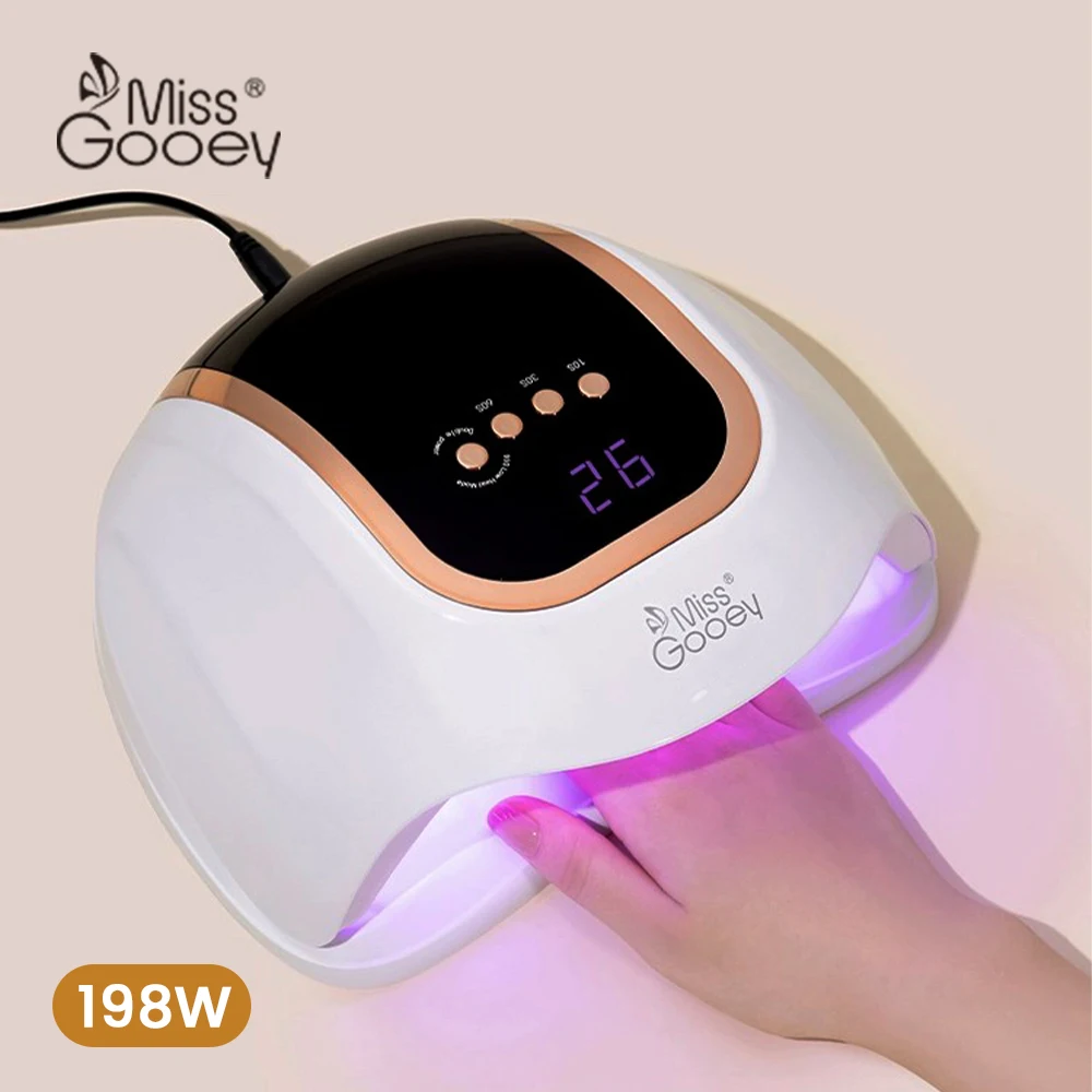 198w UV LED Nail Lamp Screen Display Professional Gel Nails Drying Salons Home Pink White Cheap Nail Dryer