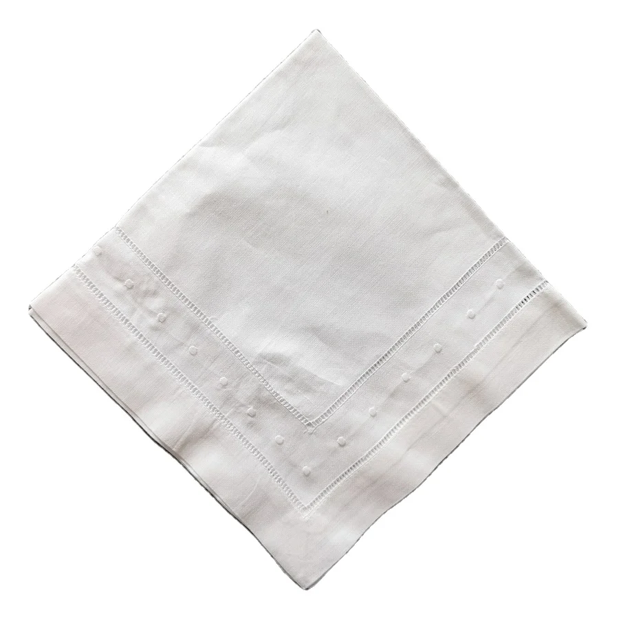 wholesale cheap hemstitch custom linen for party cloth dinner cocktail wedding french cloth table napkin