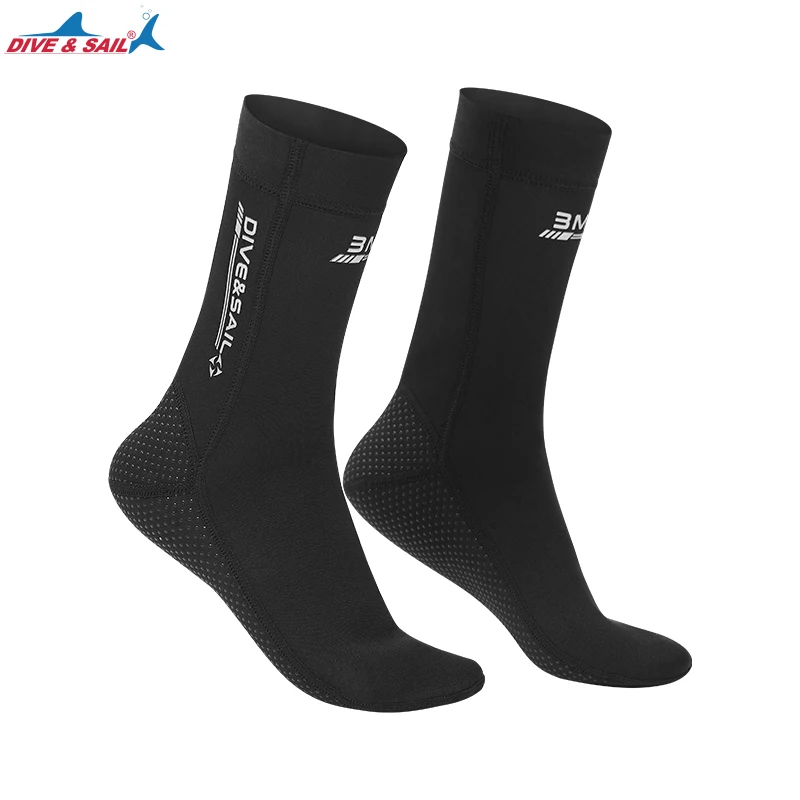 DIVE&SAIL Dive Equipment Swimming Snorkeling Surfing Sand Beach Sock Men Women Anti Slip 3mm Neoprene diving socks